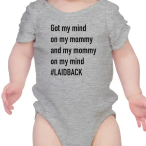 My Momma On My Mind, Quote Bodysuit Baby's -SmartPrintsInk Designs