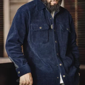 Men's Retro Heavyweight Knitted Velveteen Jacket