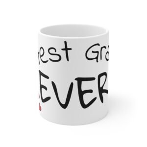 Bestest Grandpa Ever Mug - Heart Design, 11oz Coffee Cup