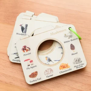 Montessori Wooden Animal & Plant Cognition Books for Outdoor Learning Fun